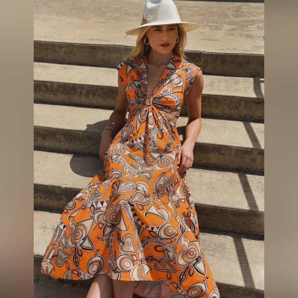 A.L.C. Orange Alexandria Dress - Picture 2 of 3